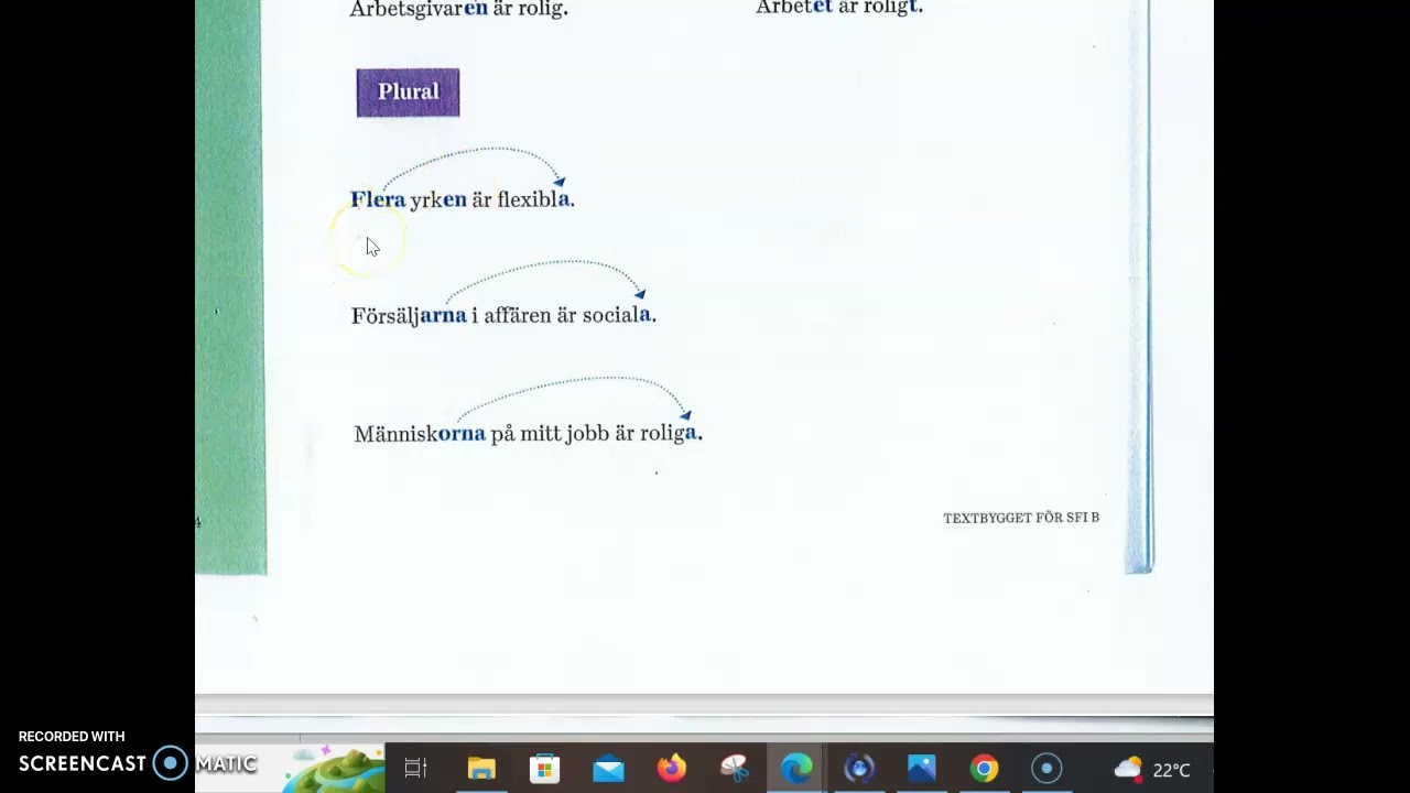 Adjektiv efter verbet vara, är