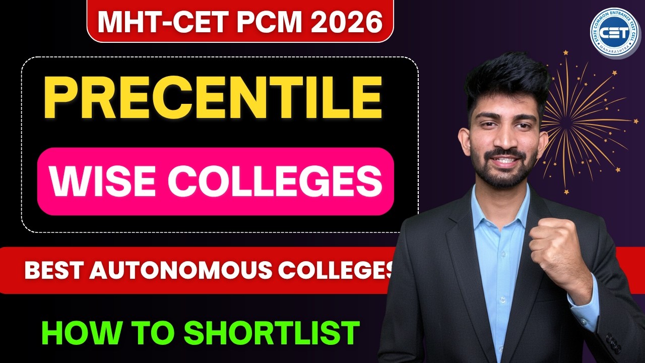 Mhtcet Percentile wise Engineering Colleges 2026 | mht cet percentile vs college shortlist