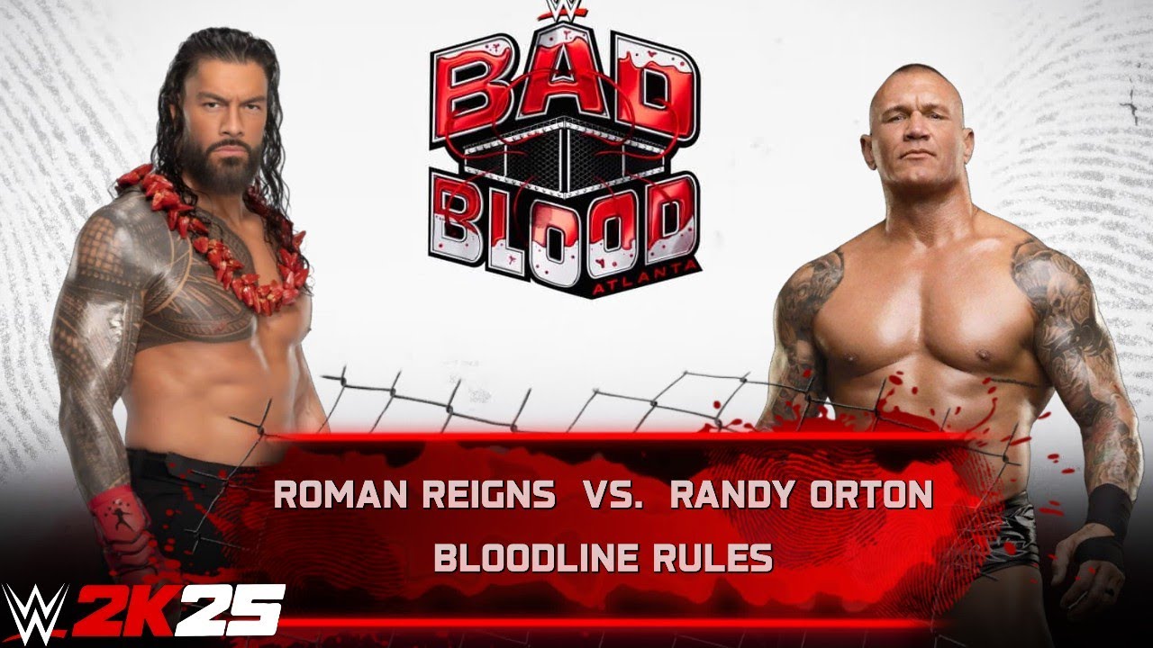 WWE 2k25 — Роман Рейнс против Рэнди Ортона: матч по правилам Bloodline на Bad Blood