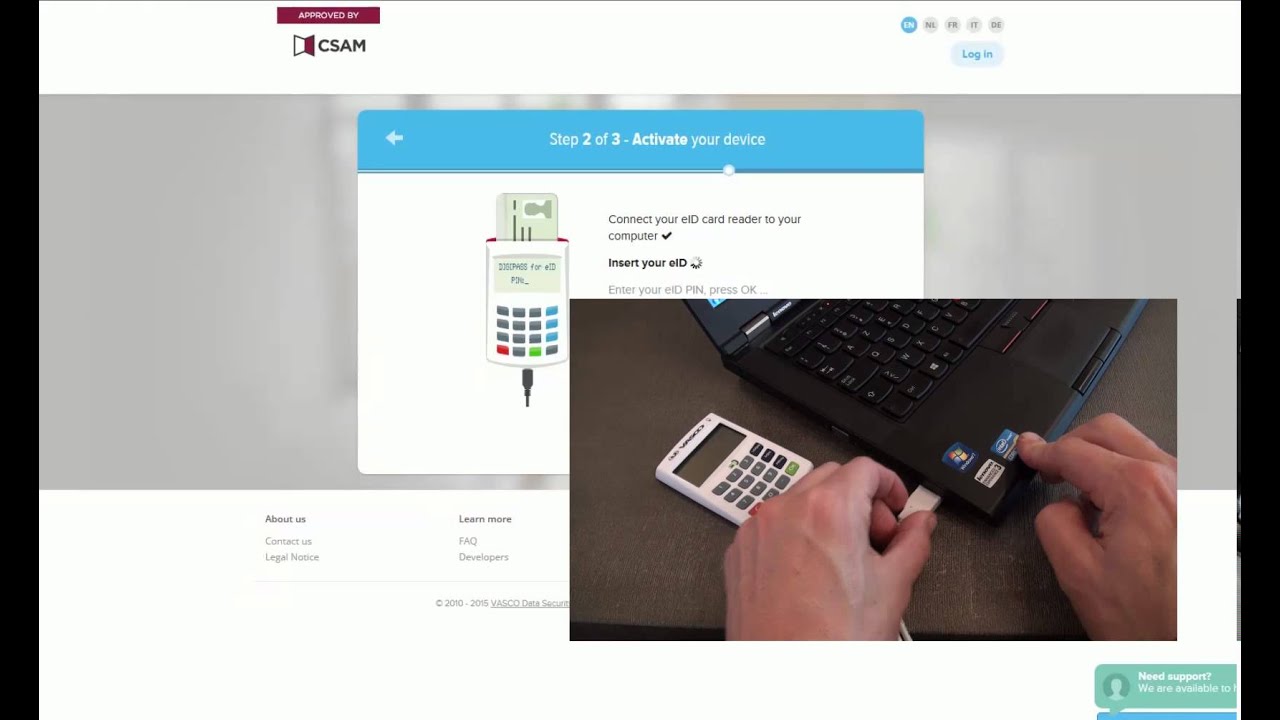 Register your unconnected card reader step by step