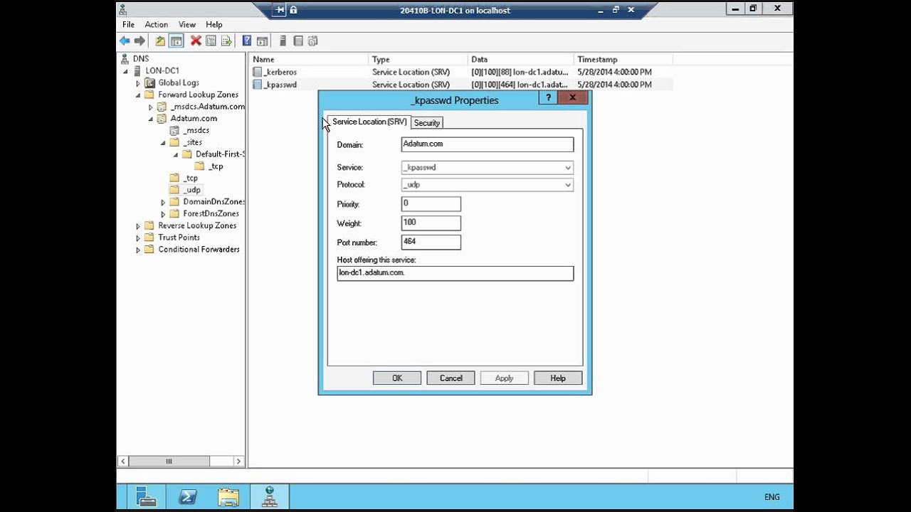 Windows Server 2012 Registros del DNS
