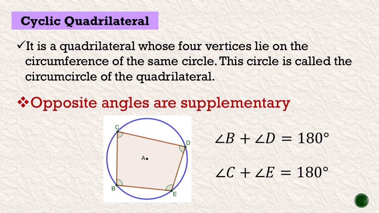 Cyclic Quadrilateral