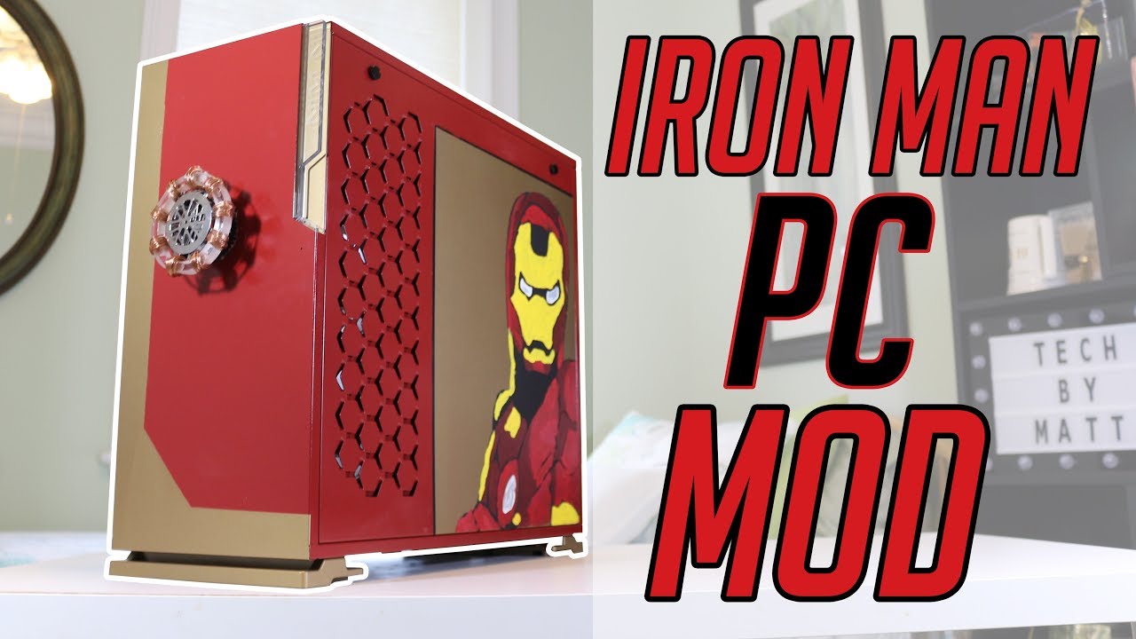 My FIRST PC Case Mod Ever! - Iron Man PC Build - Techvengers 2018!