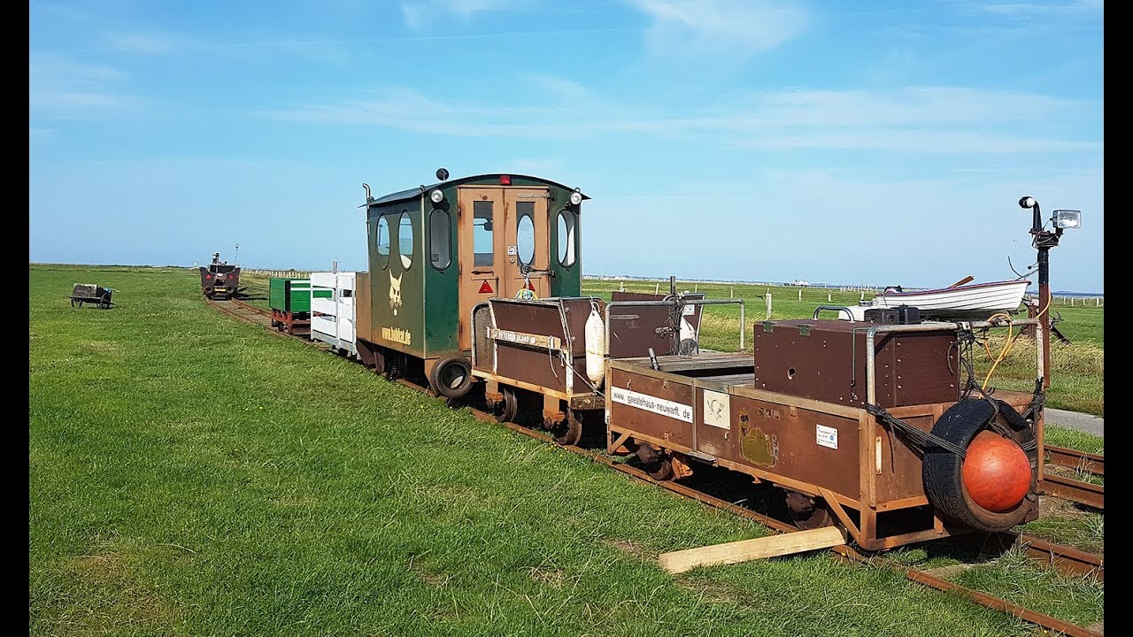 Mit der Lore von Hallig Langeness zur Hallig Oland und retour am 22 08 2019