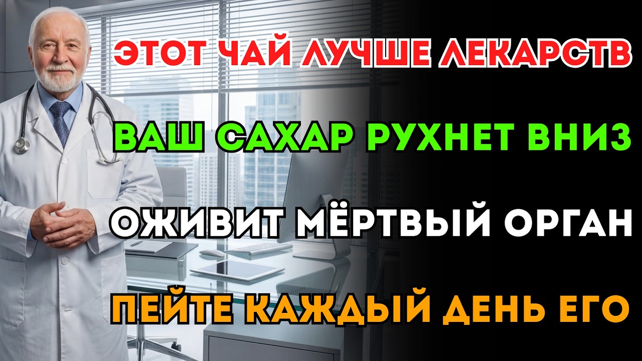 Этот утренний чай лучше лекарств от диабета! Защитит желудок и снизит сахар в крови.