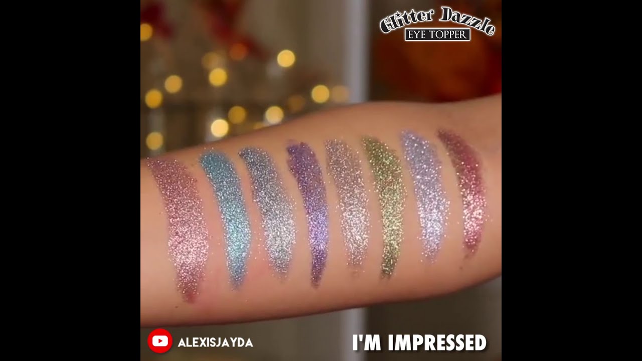 Alexisjayda Swatching J.Cat Beauty Glitter Dazzle Eye Toppers