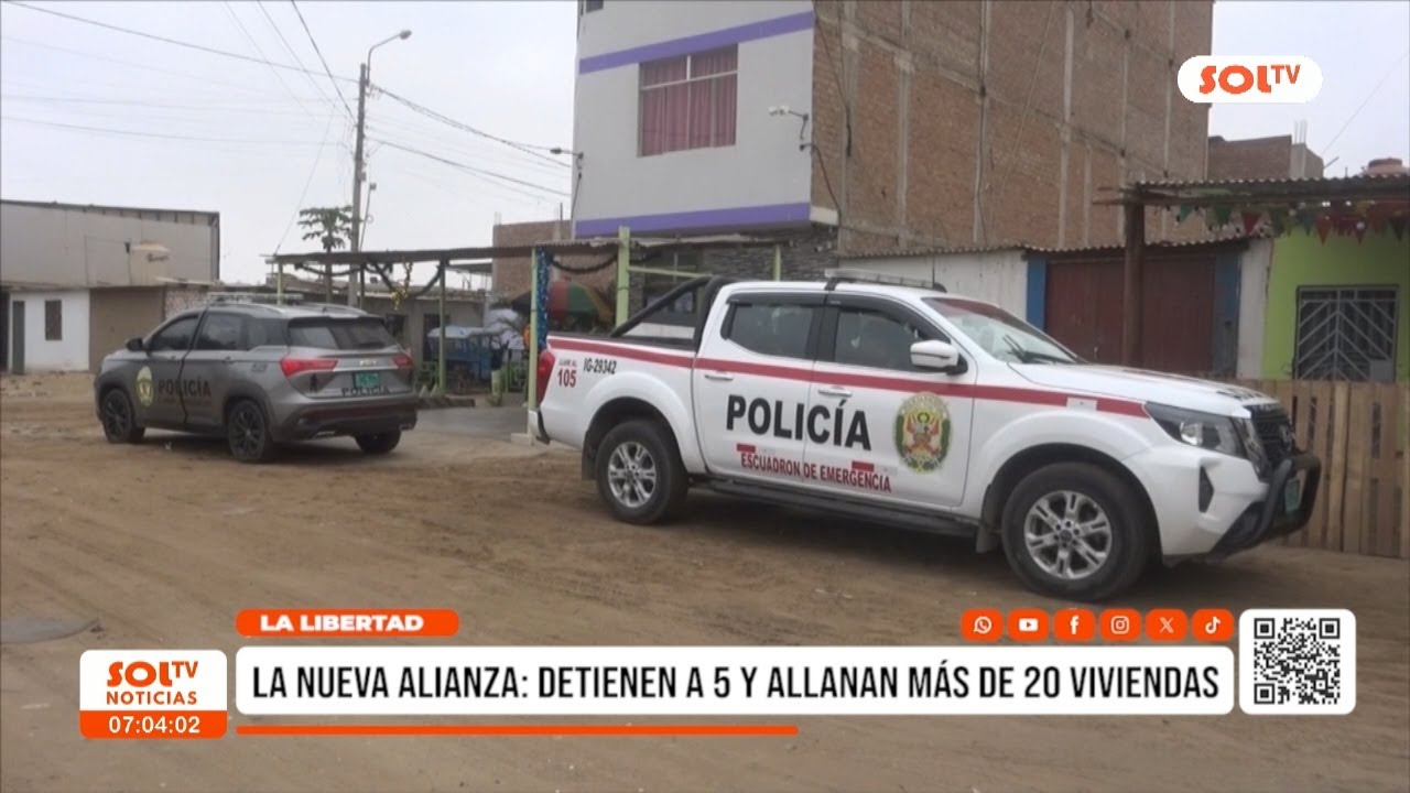 Trujillo: efectivos policiales allanan viviendas y detienen a cinco sujetos