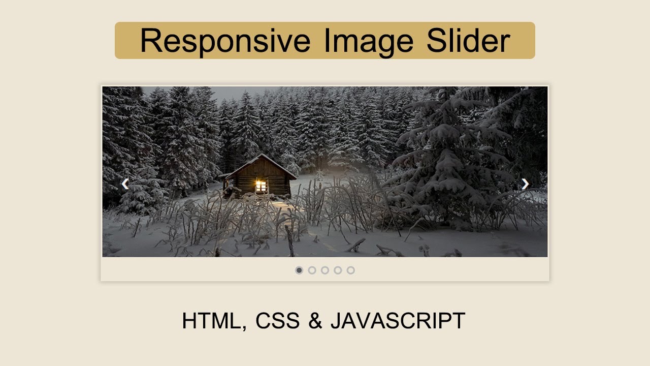 Responsive Image Slider With Auto-sliding And Full Controls | HTML,CSS & Pure JavaScript