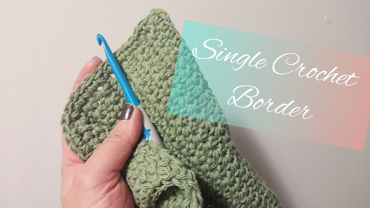 Как сделать простую окантовку для кухонного полотенца, связанного крючком