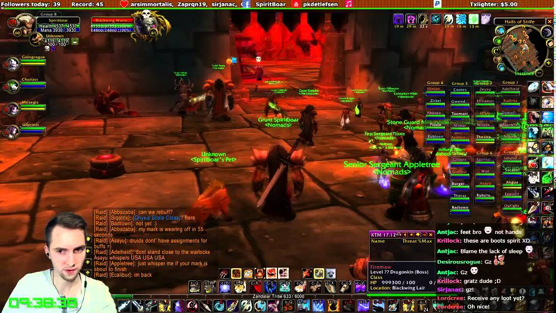 First time in BWL! Blackwing Lair vanilla WoW raid on Valkyrie