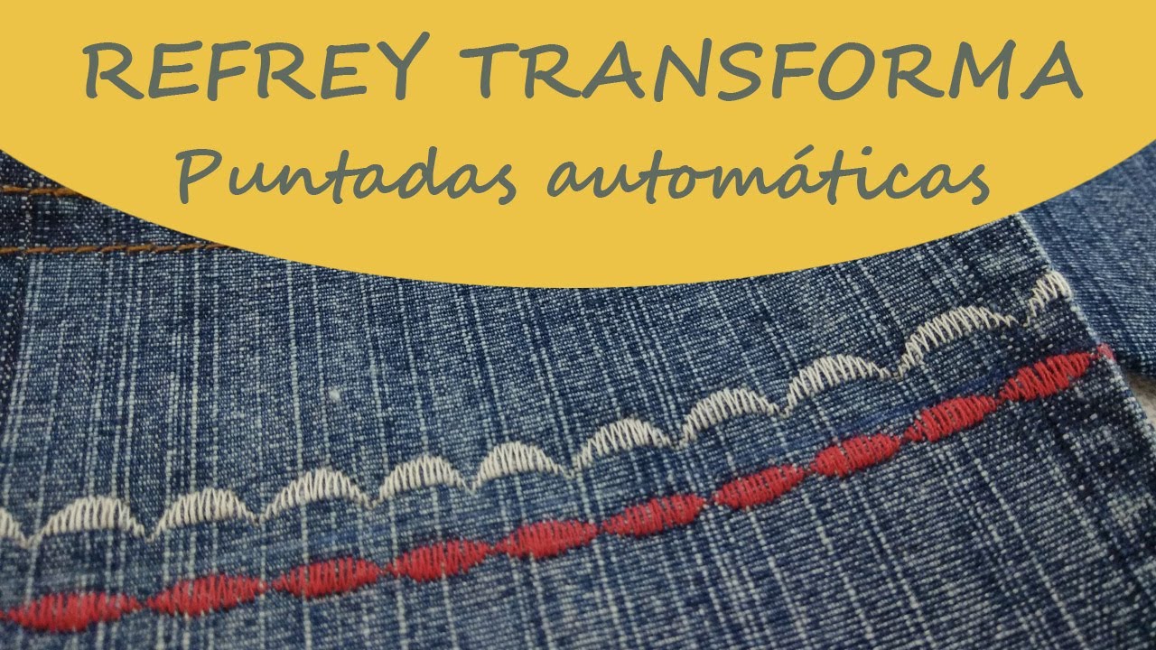 Puntadas de adorno automáticas con la Refrey 427 Transforma