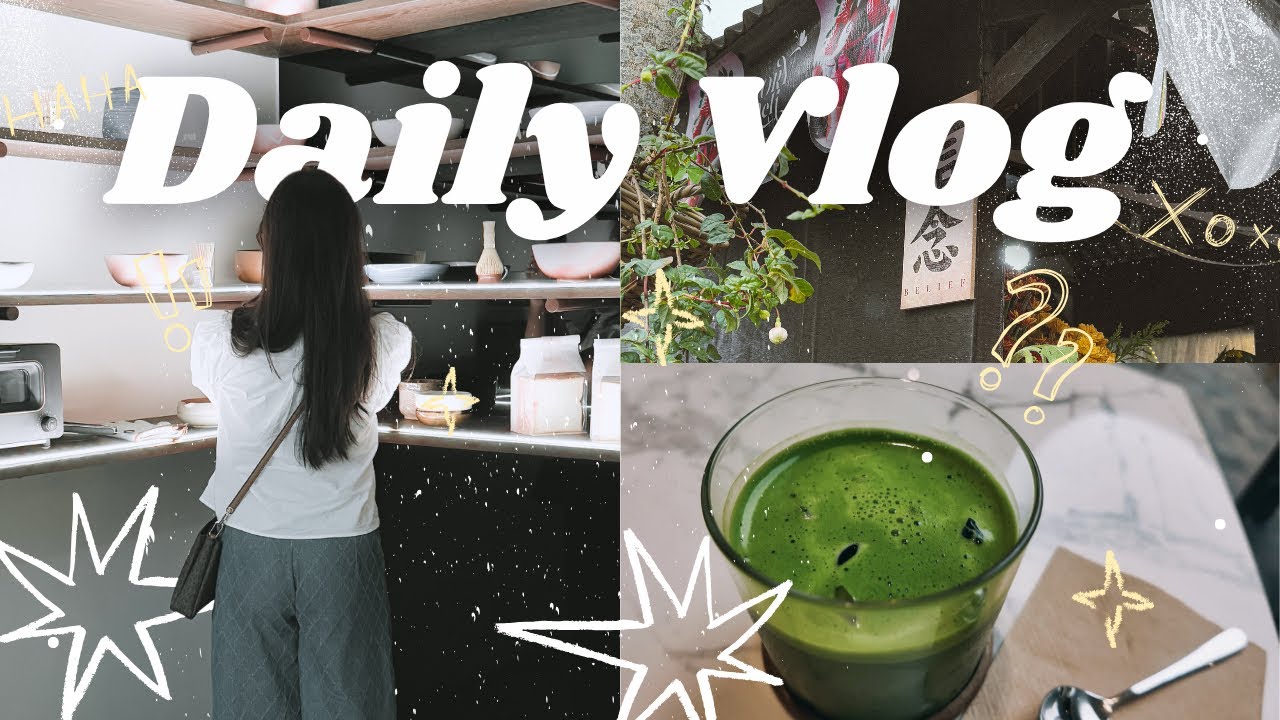 first mini vlog with zaylee 🧸💐: buy flowers and matcha 🍵