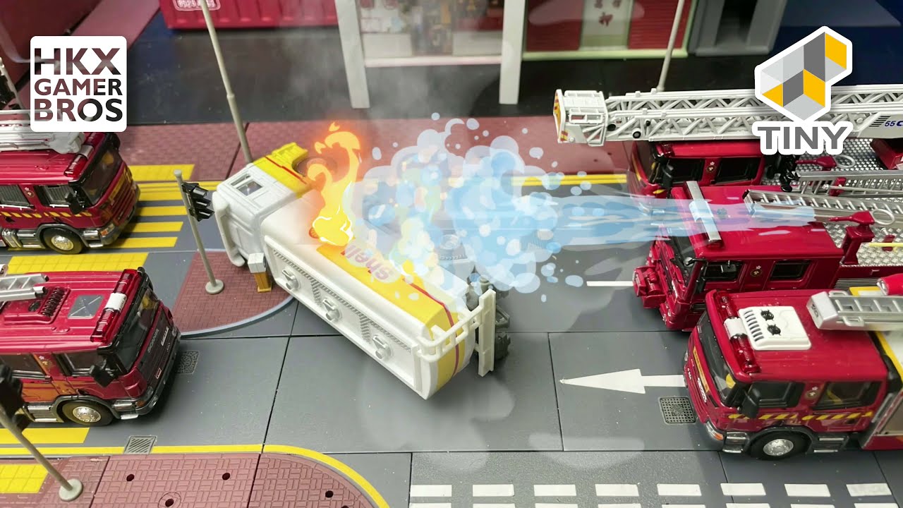 No.84 HKFSD DENNIS Major Pump F91 微影 Hong Kong Fire Truck responding stop motion animation