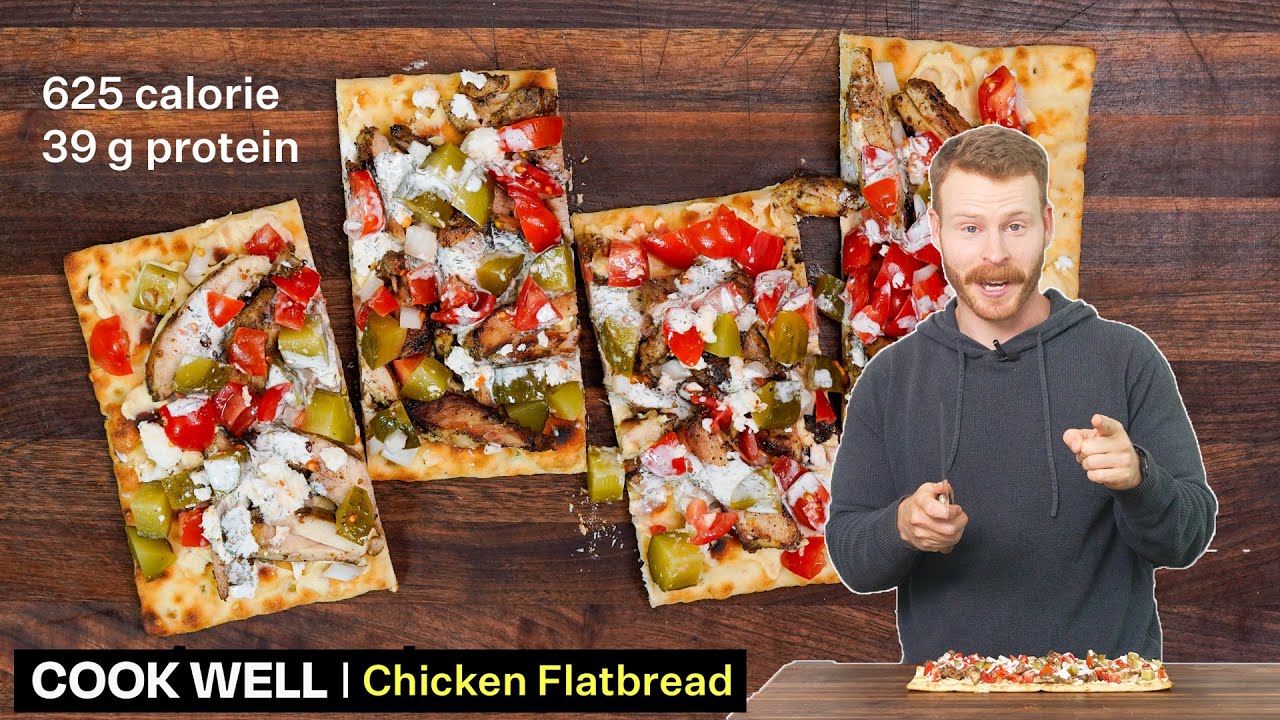 High Protein Grilled Chicken Flatbread.