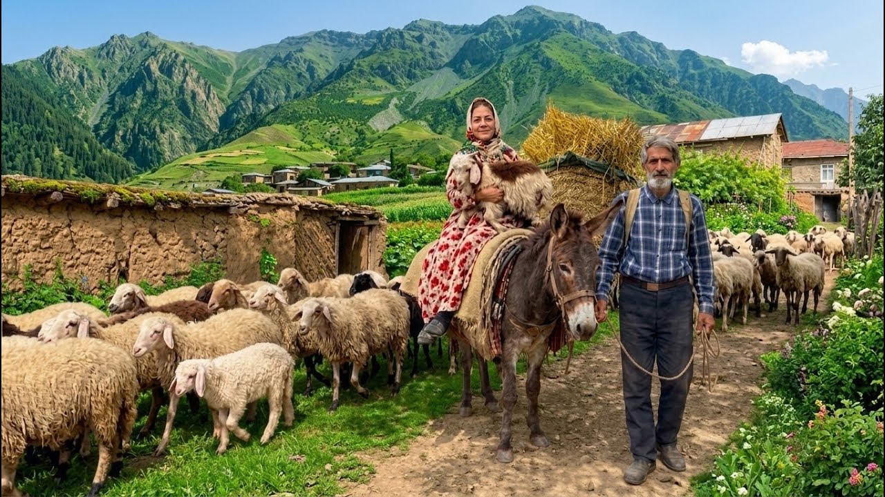 Iranian Village Life in the Mountains | Traditional Cooking in a Remote Mountain Village