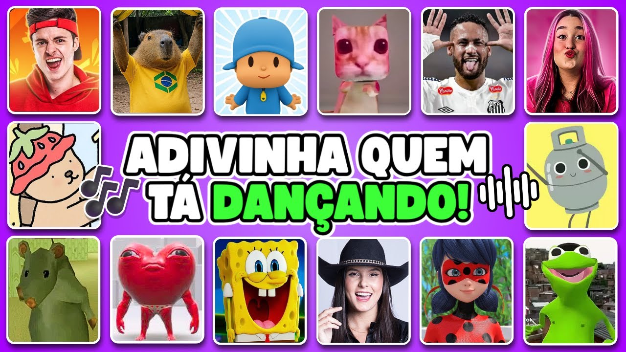 ADIVINHE QUEM TÁ DANÇANDO!! 💃🎶Bobbie Goods, Neymar, Rato Milton, Enaldinho, Chicken Banana, Ó U Gás