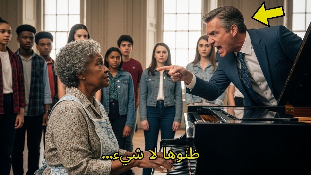 معلمة عربية أجبرت عاملة نظافة سوداء على العزف سخريةً منها… وبعد 60 ثانية سكتت المدرسة كلها»