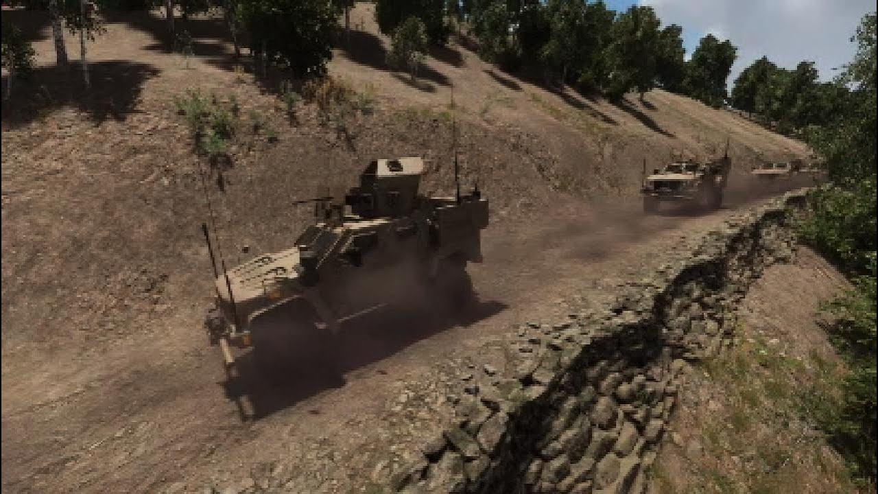 Arma Reforger (PS5) Геймплей битвы ИИ против ИИ Game Master - засада на конвой армии США!!!