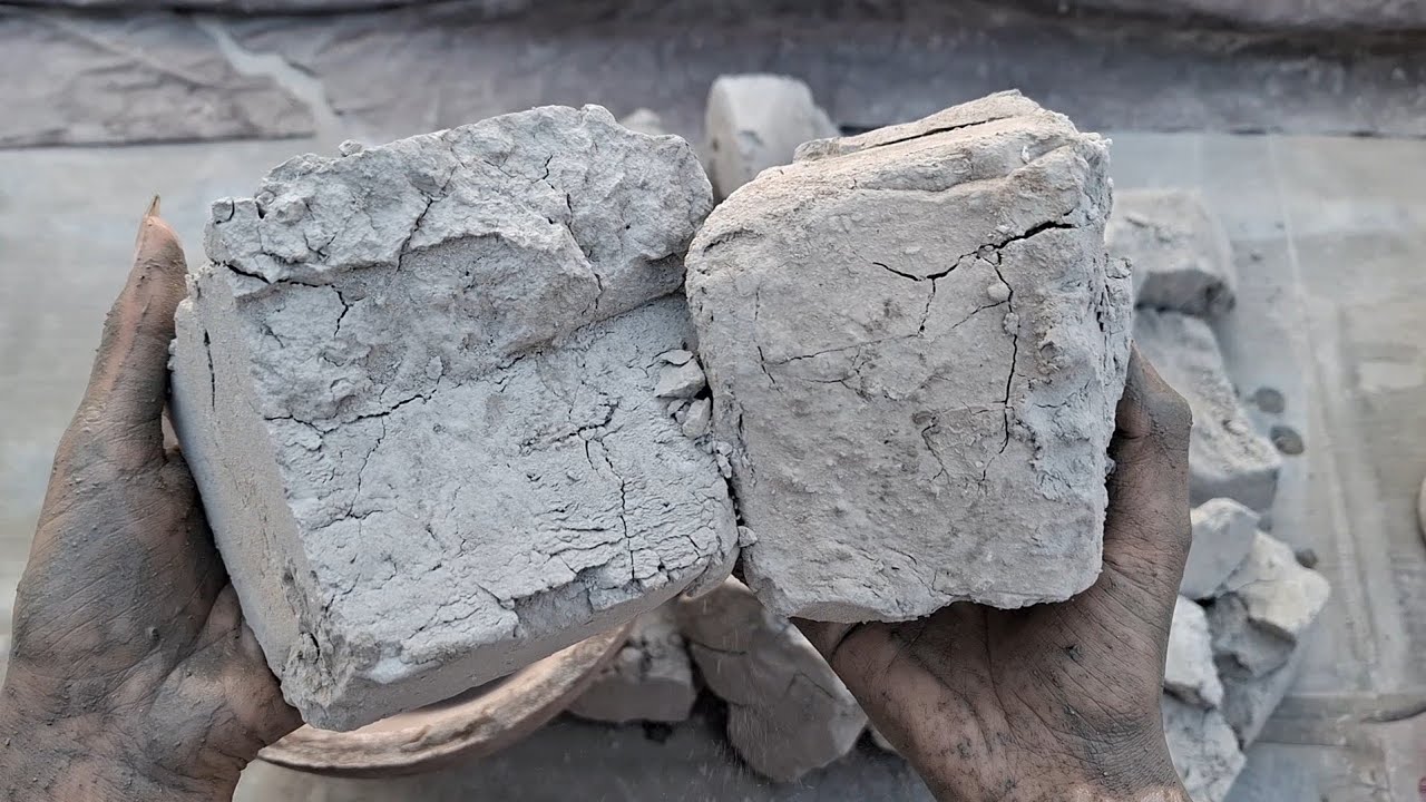 Renew Grey dirt dry clay pot crumbling oddly satisfying