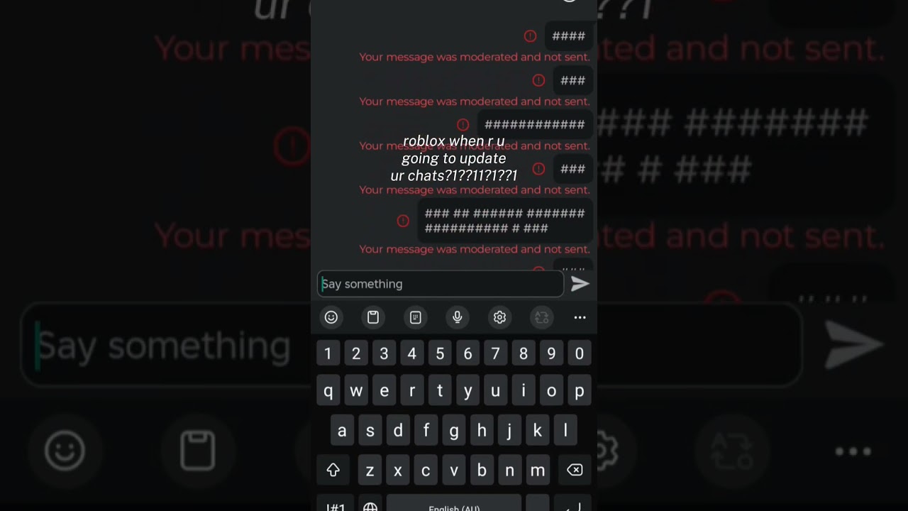 help roblox why r u banning ur own language #reels #roblox #chat #funny #shorts #weird #bug #outage
