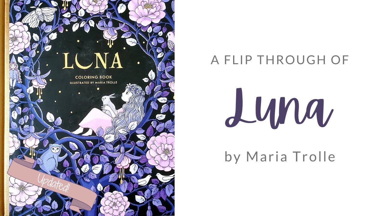 Luna by Maria Trolle | Adult Coloring Book Flip Through