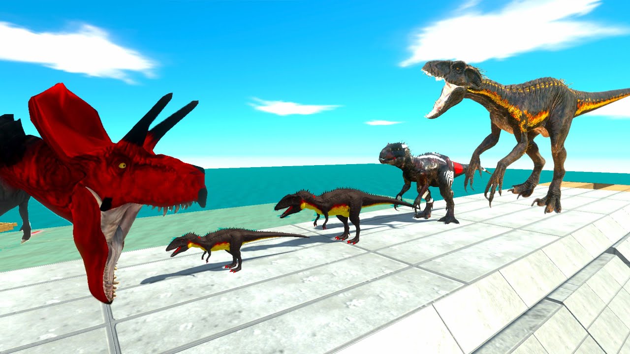 BATTLE 4 SIZE of INDORAPTOR - Animal Revolt Battle Simulator