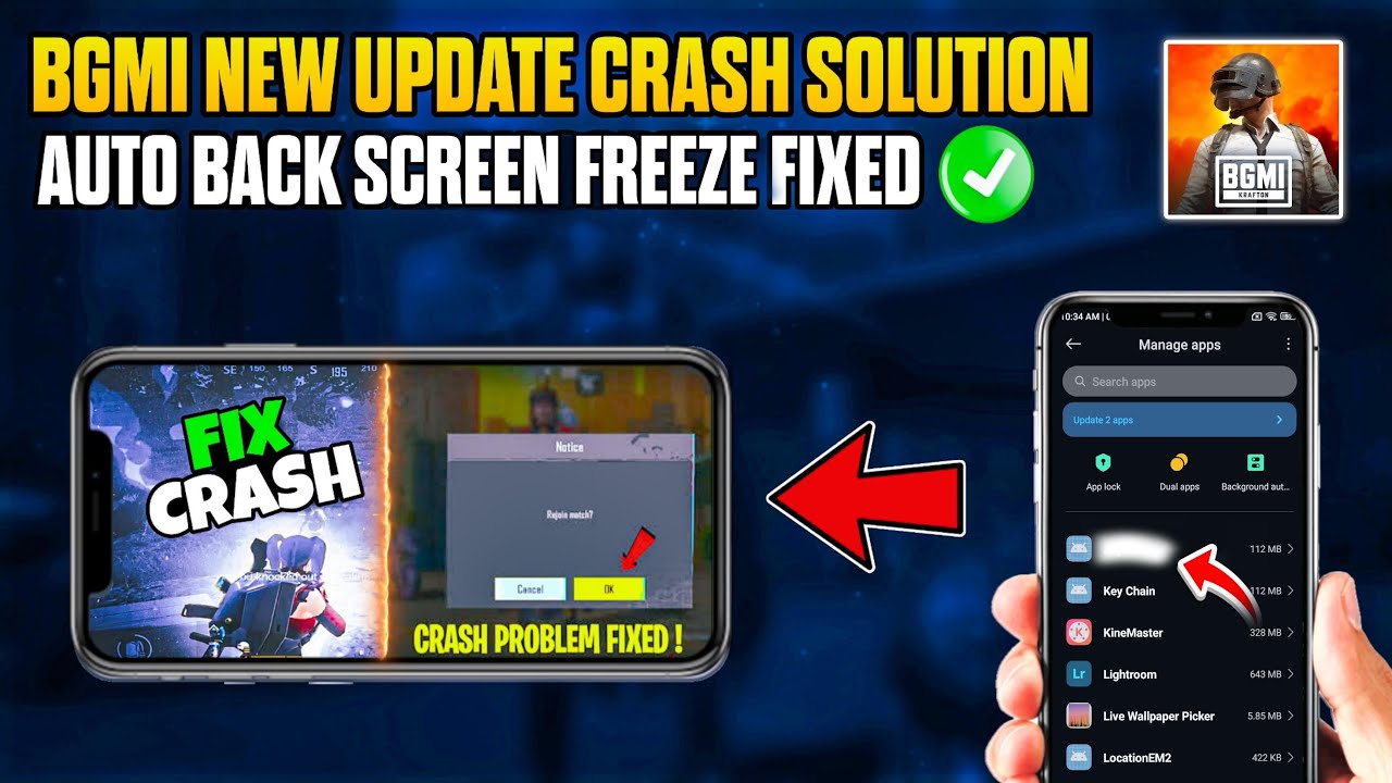 BGMI CRASH PROBLEM NEW UPDATE SOLUTION | BGMI AUTOBACK & SCREEN FREEZE ISSUE | BGMI GAME CRASH SOLVE