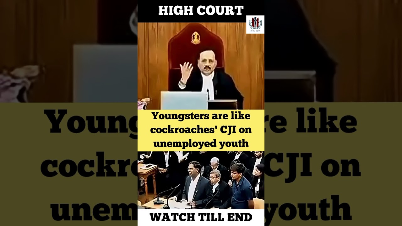 CJI remarks Youngsters as cockroaches #cockroachjantaparty #supremecourtofindia #shorts #judge