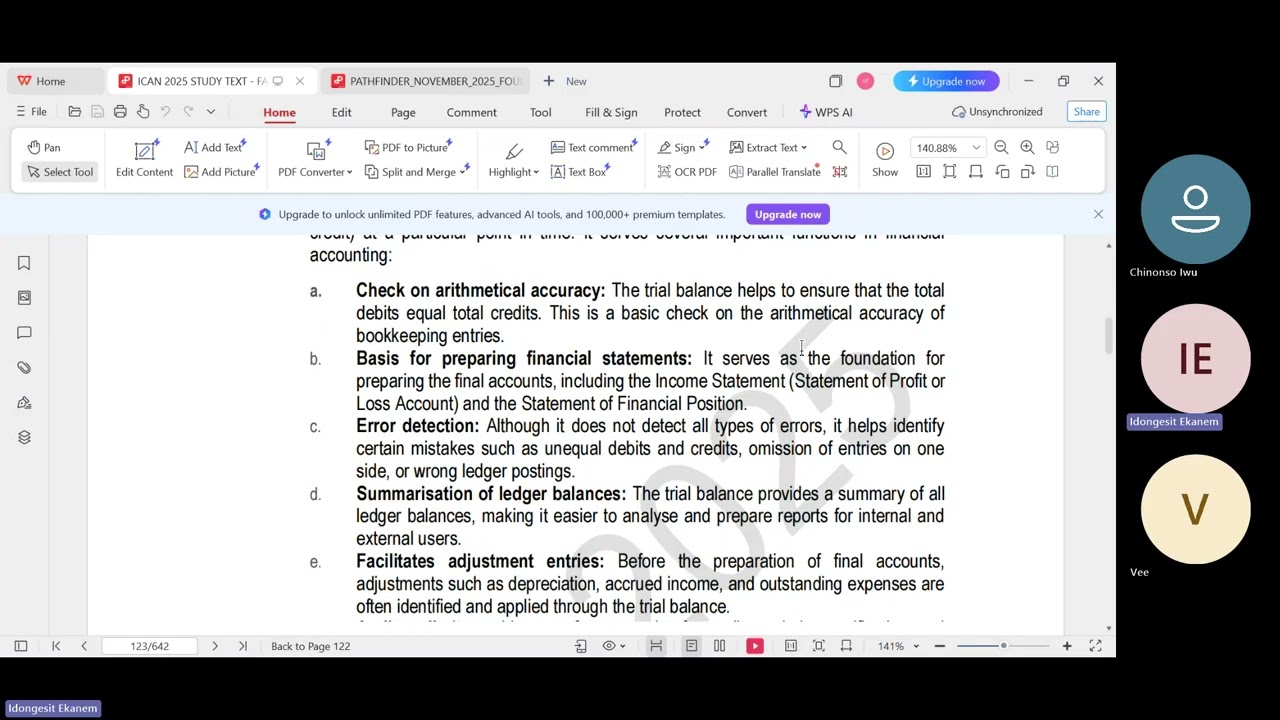Financial Accounting- Preparation of Trial Balance 