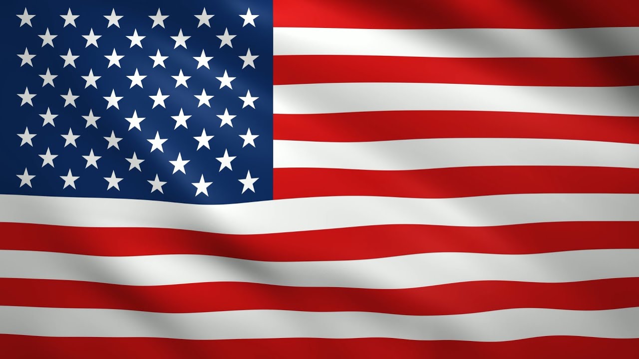 USA flag waving in the wind | Screensaver