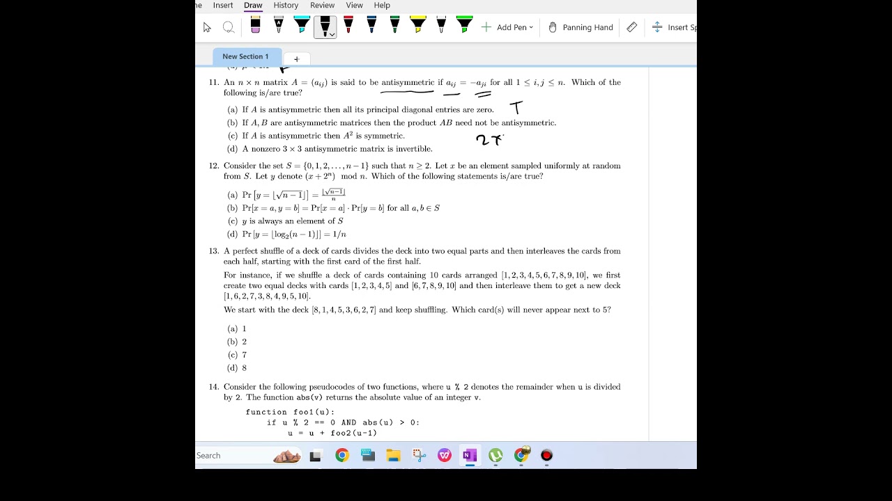 CMI DATA SCIENCE 2023 SOLUTION ANSWER WITH EXPLANATION