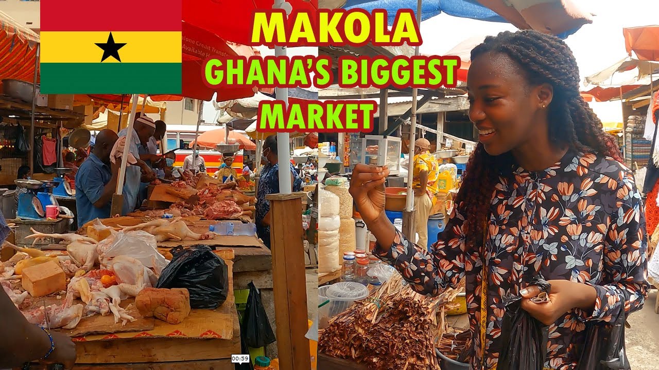 Shopping At Makola, Ghana's Biggest Market | Accra Ghana- Zambian Food Edition