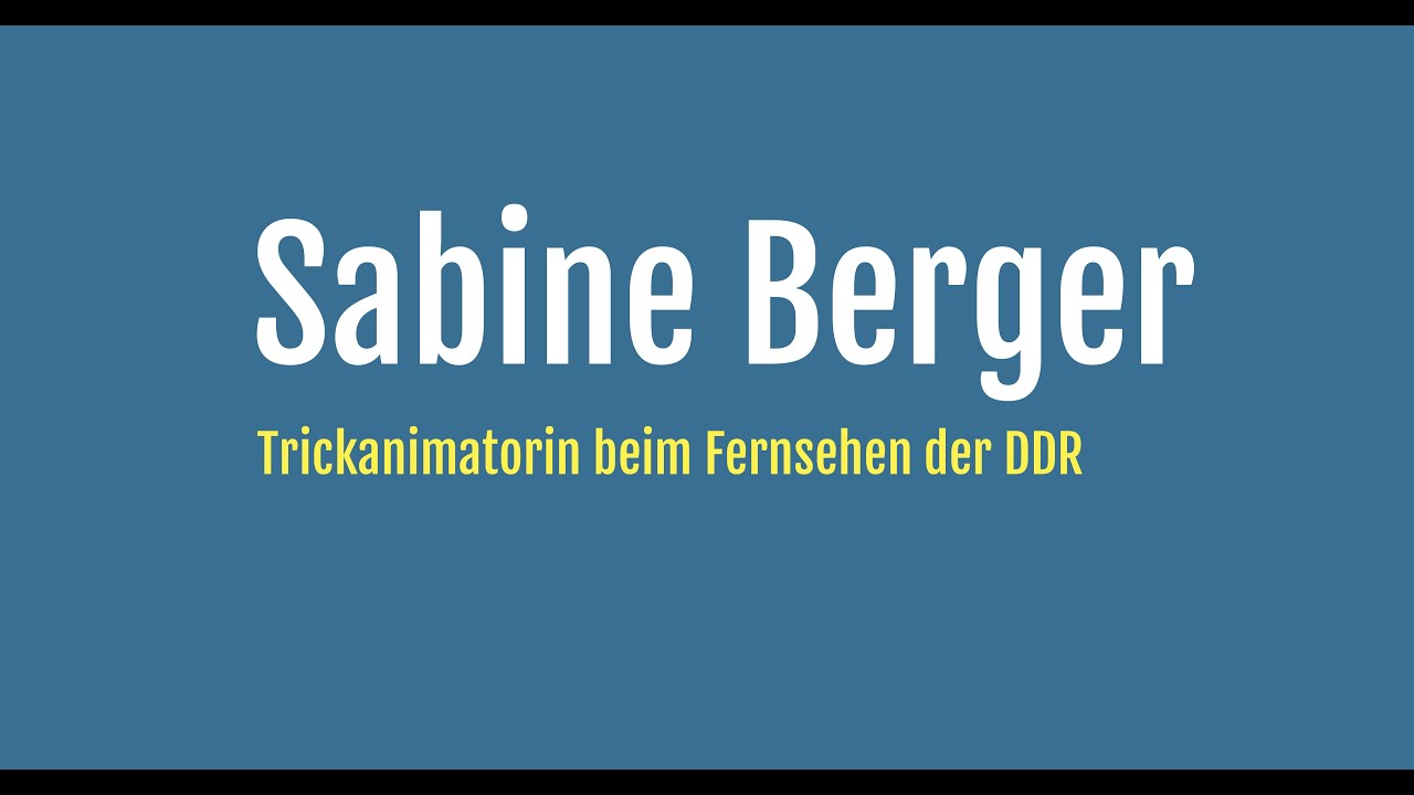 »Auf Sendung! – Das erste deutsche Fernsehen in Berlin-Adlershof« – SABINE BERGER