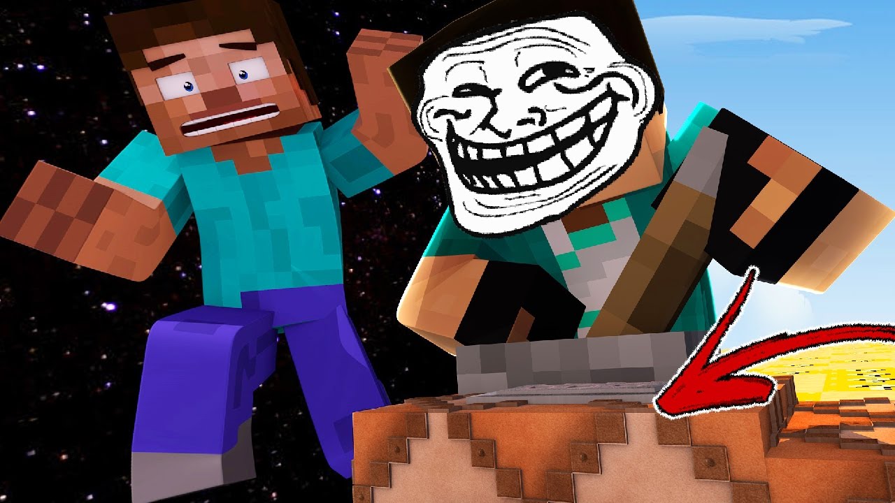 CUBÃO LUCKY BLOCK: TROLL DO TP PRO VOID !! (MINECRAFT TROLL)