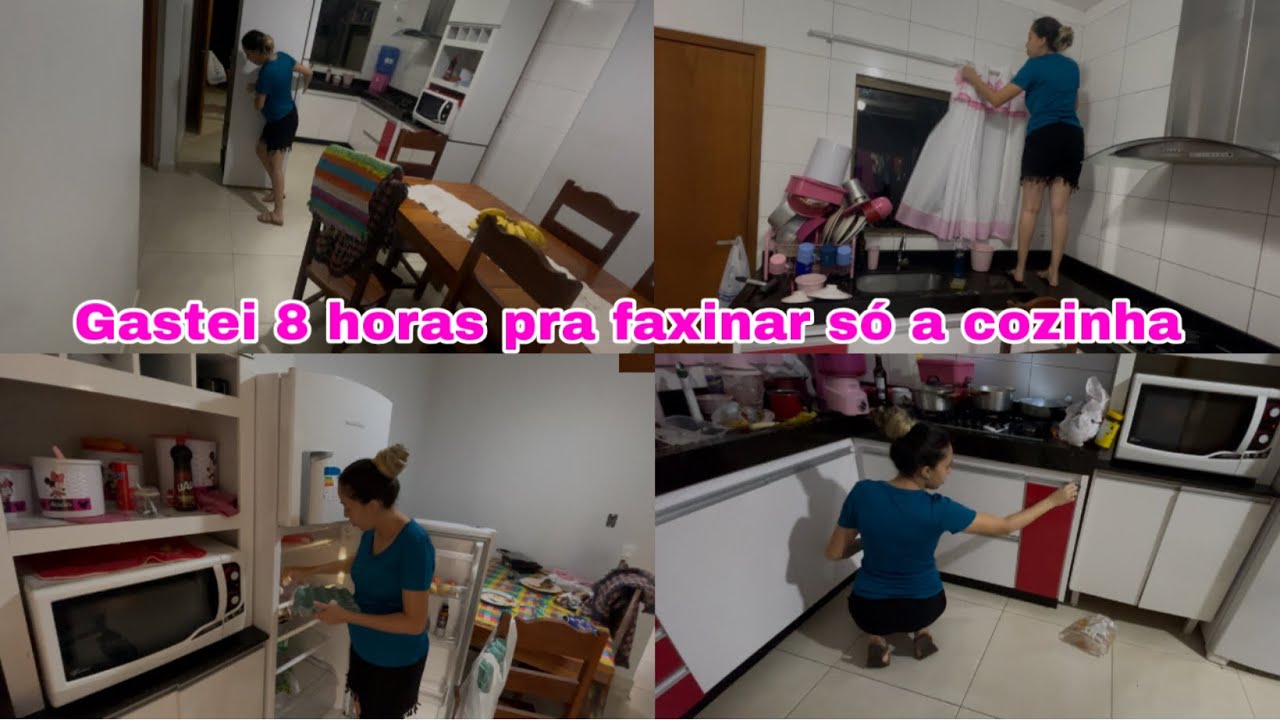 GASTEI 8 HORAS PRA FAXINAR A COZINHA E MUDEI TUDO DE LUGAR, LIMPEZA NOS ARMÁRIOS E GELADEIRA!!!