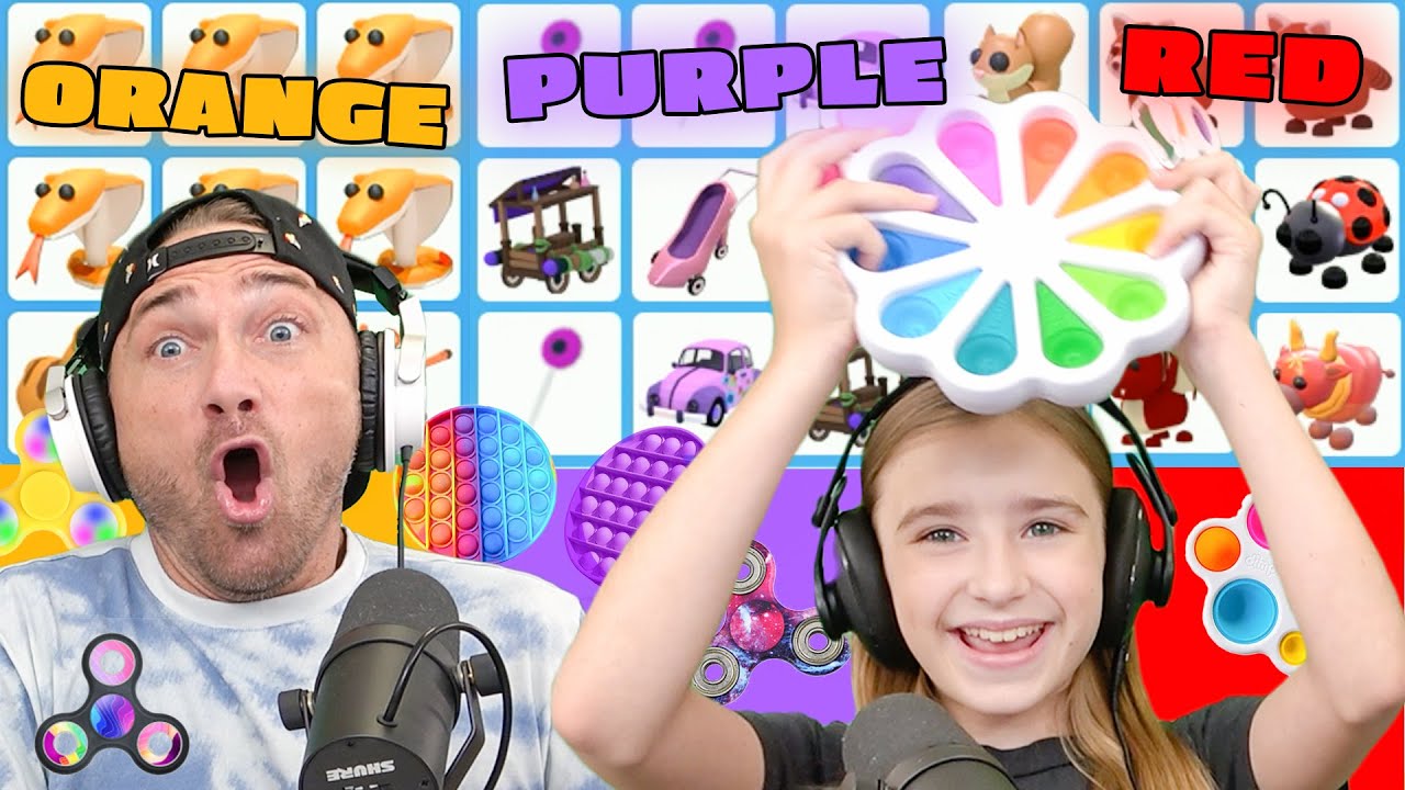 We Let A FIDGET DECIDE OUR TRADING COLOR!! *NEW FIDGET EACH ROUND* Roblox Adopt Me!
