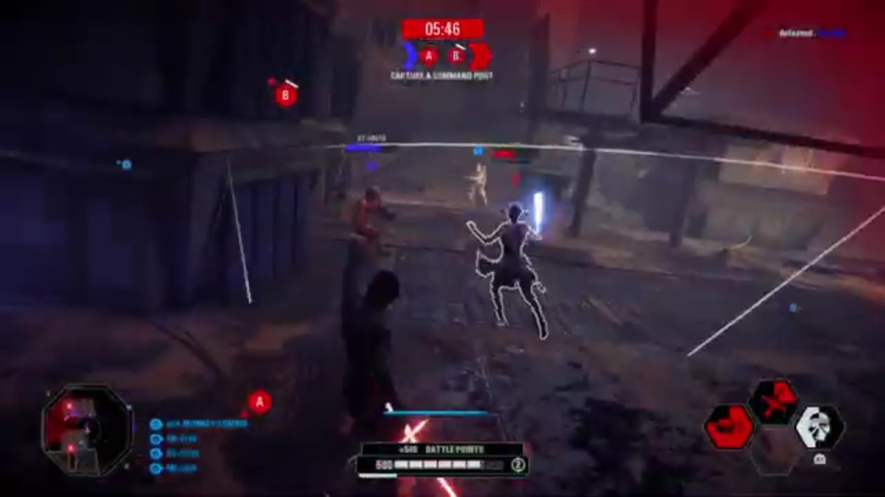 Star Wars Battlefront II Kylo Ren Scarred Instant Action Attack Mission Custom HUD On Jakku
