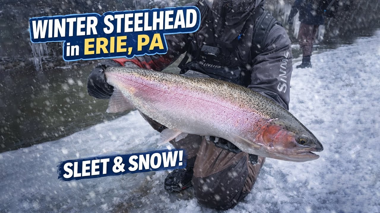 Snow, Sleet & Steelhead | Brutal Winter Fishing in Erie PA