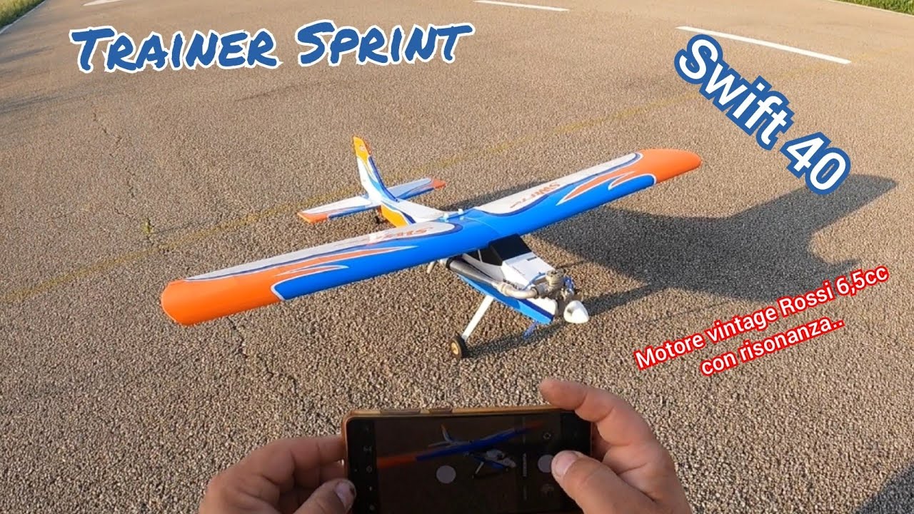 Ho pilotato/collaudato il Trainer SPRINT Swift 40 SegaulModell, super motorizzato Rossi 40