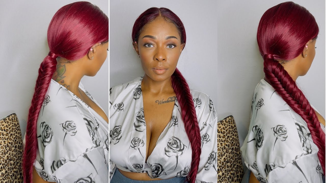 A $29 PRE BRAIDED WIG I CAN GET WITH! LOVE IT! Illuze HD Lace Front Wig Fishtail Braided 36