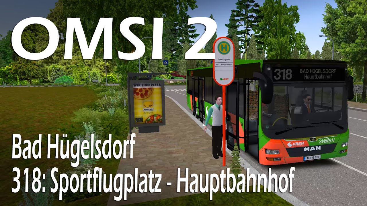 318: Sportflugplatz → Hauptbahnhof | Bad Hügelsdorf | OMSI 2