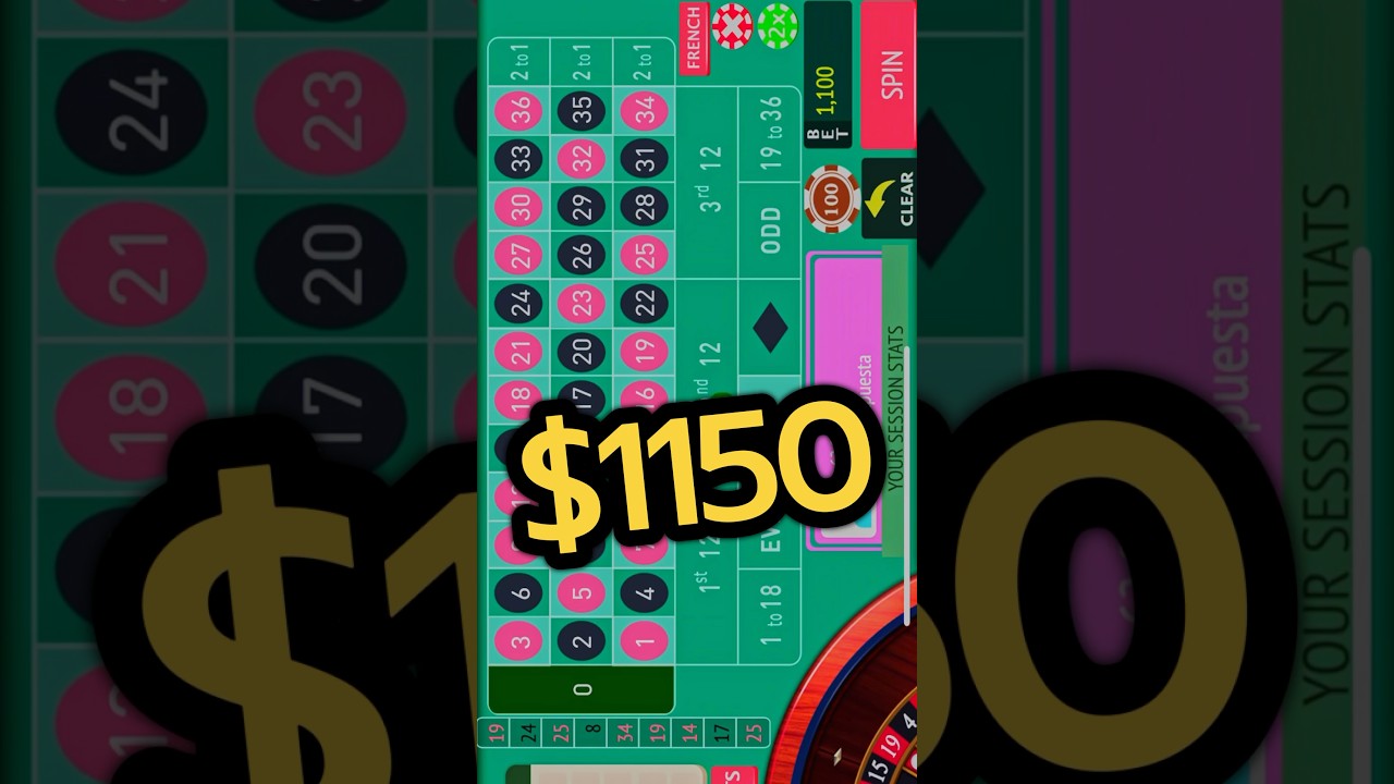 CÓMO GANAR $1150 CON ESTA ESTEATEGIA FÁCIL DE RULETA! 