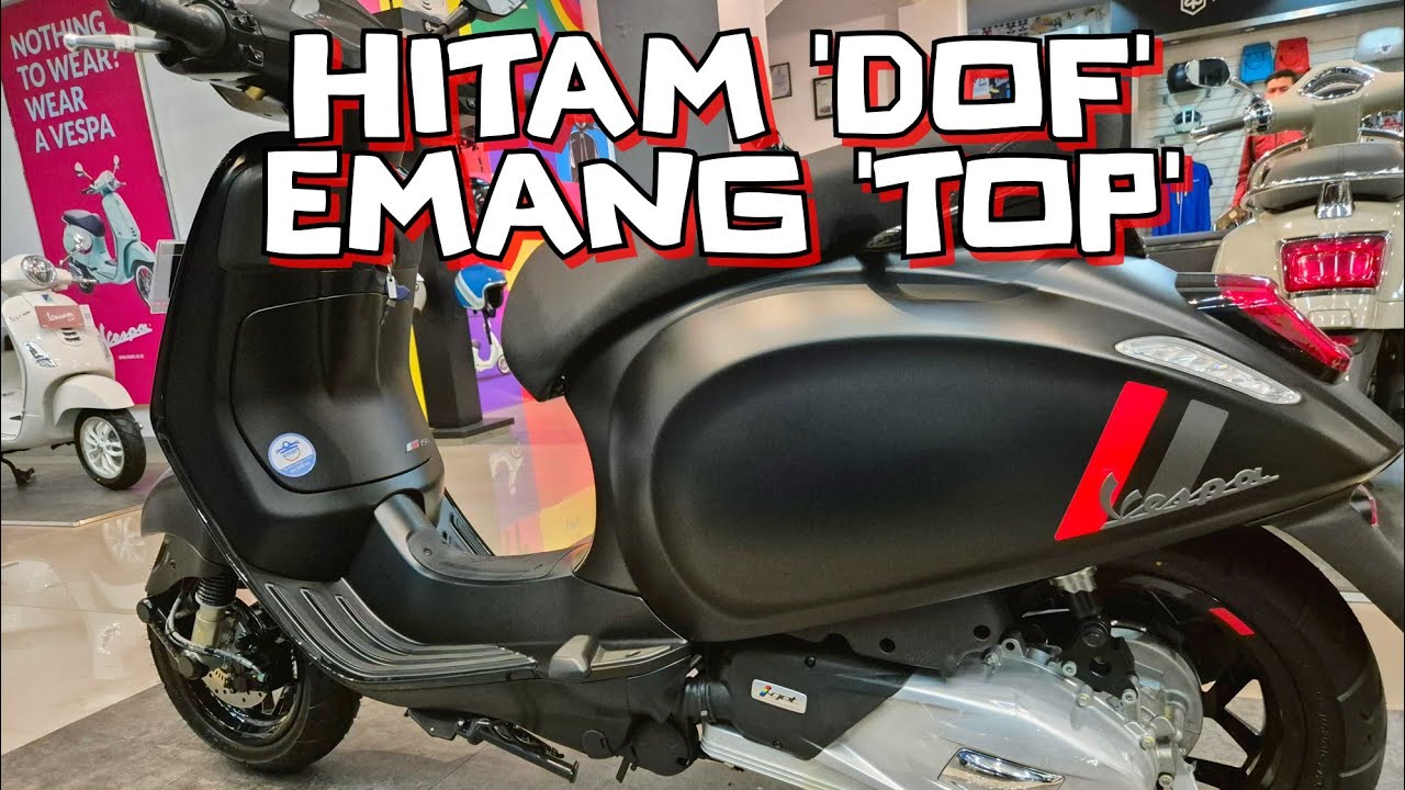 'Sporty Garang' | VESPA SPRINT s Matte BLACK / hitam doff