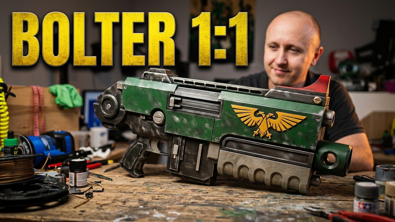 Zbudowałem WŁASNY Bolter z Warhammer 40k! (Druk 3D)