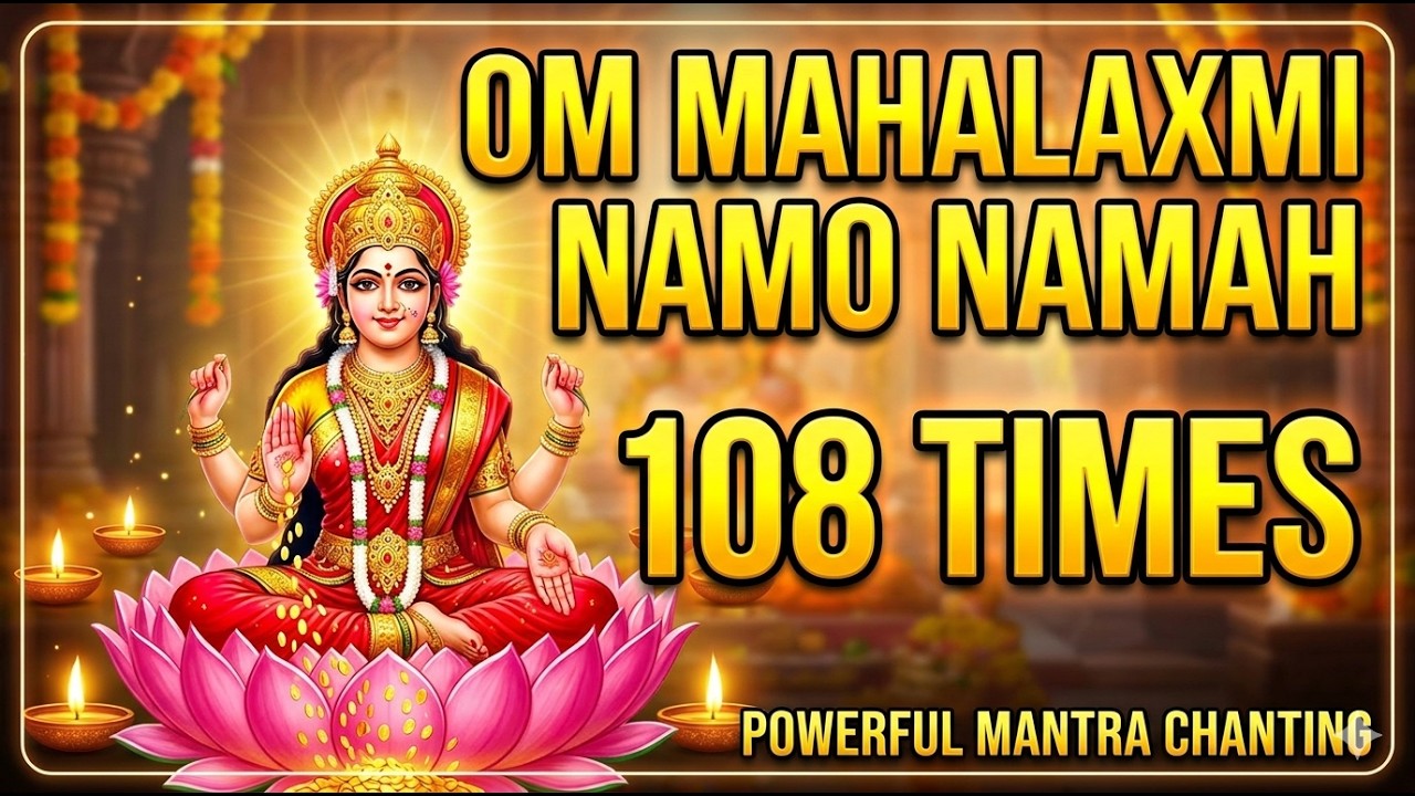 Om Mahalaxmi Namo Mamah 108 Times | Mahalakshmi Mantra for Money & Prosperity