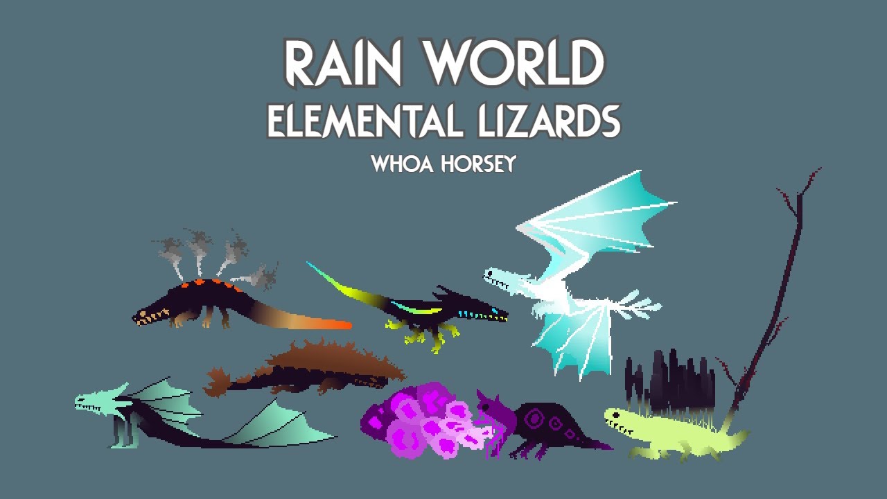 Creating Lizards for Each Element - Rain World Concept
