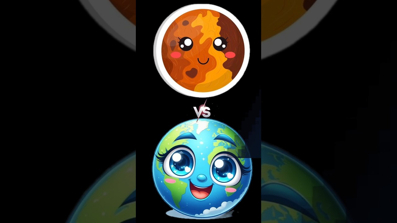 Smiley Earth VS Smiley Mercury #earth #space #solarsystem #universe #planet