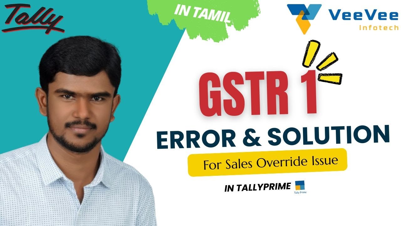 TallyPrime Override Issue in Sales Entry and GSTR-1 Error Solution | Tamil | VeeVee Infotech