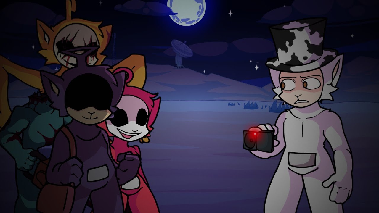 FNF Tubbie Massacre but i made a fanmade visualizer for it | Funkin In The Massacre Night (FNF Mod)