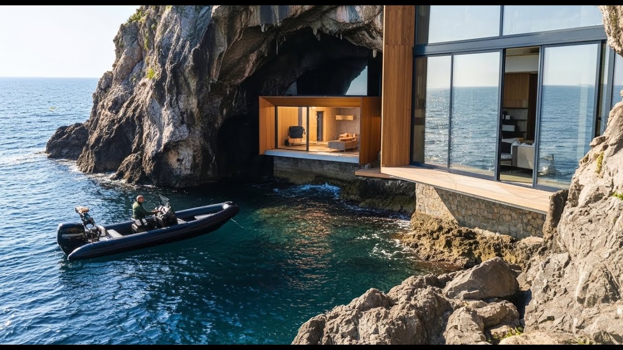 He Built a Hidden House Inside a Coastal Cave | Remote Island Survival Build